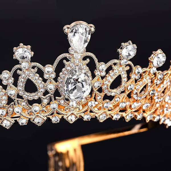 Bryllupstiara Brud Tiara Krystal Rhinestones Tiara Krone Med Kam Til Brud Bryllup Krone Med Kam