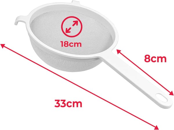 Hvid plastik køkkensi 18 cm