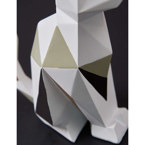 Katteskulptur Statue Geometrisk Statue Dekoration Kunstharpiks Gave 7,5 Tommer