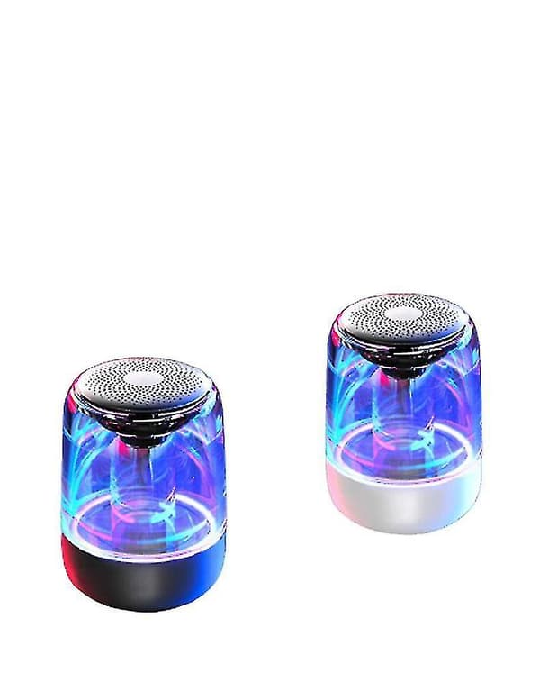 C7 Crystal Glaze Stereo Bluetooth-kaiutin LED-valoilla ja herätyskellolla