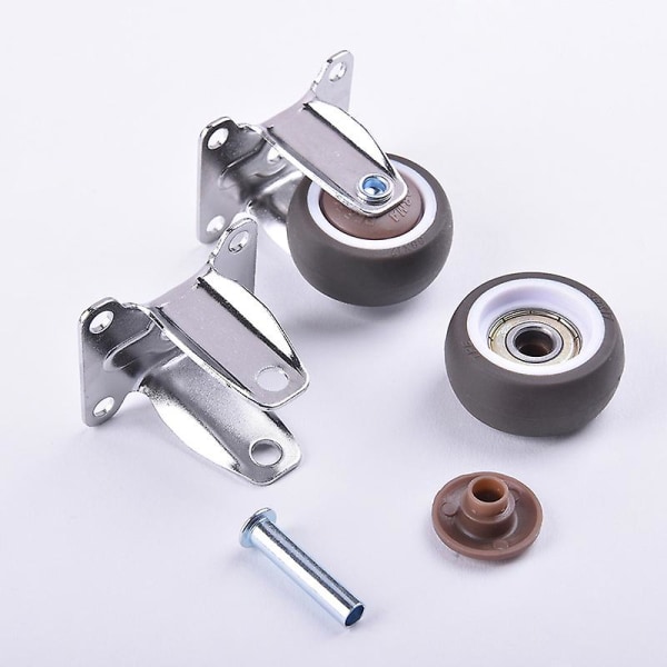 Heavy Duty Castor 2inch Hjul Pakke Af 2 Silent Caster Til Møbler Gummieret Vognhjul Sort With brakes