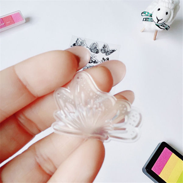 Ögonsminkningsset, transparent fjärilsförsegling, Eyeliner fjärilsförsegling, hjälpverktyg, akrylplatta, bläckplatta, mönster 1 + 2 + bläckplatta