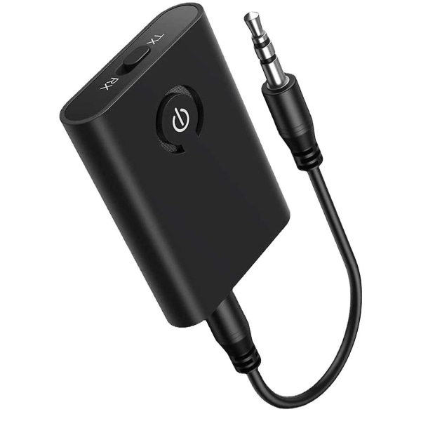 Bluetooth 5.0-sändarmottagare, 2-i-1 Bluetooth adapter Mini Portabel 3,5 mm-uttag, kompatibel med låg latens