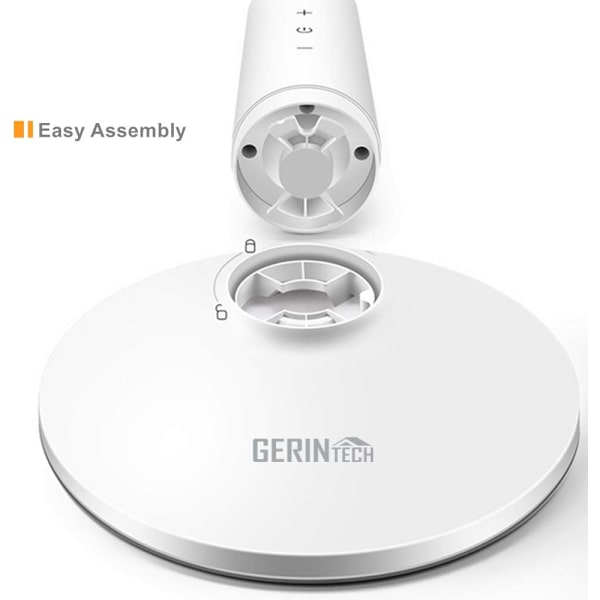 LED-bordlampe med justerbar lysstyrke og variabel lysstyrke, egnet for soverom, studie, lesing, kontor, hvit