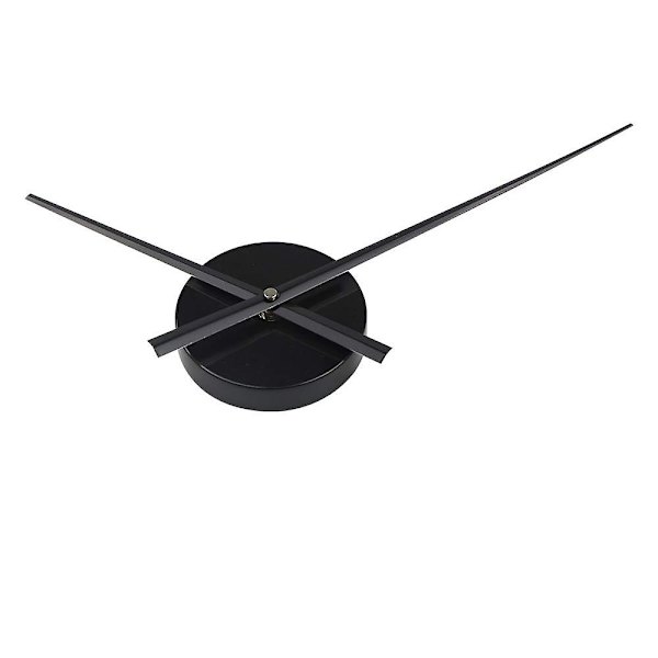 3D klokkehender, DIY store klokkehender nåler veggklokker 3D hjemmekunstdekor kvartsurmekanisme tilbehør Black