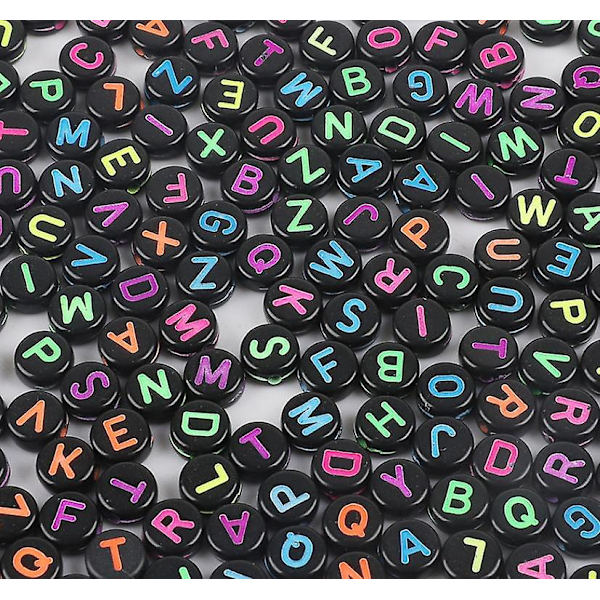 Diy bogstav runde 4*7mm farve akryl bogstav perler til børn 2