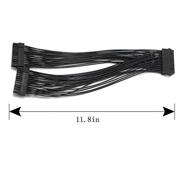 Opgrader 24pin 20+4pin Dual Psu Atx Strømforsyningsadapter Kabelforbindelse Til Mining 32cm Startlinje Computerkomponenter