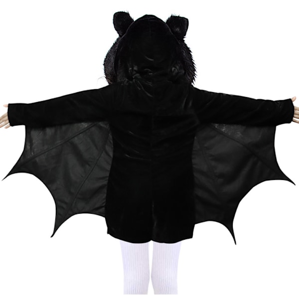 Lasten Halloween-vaatteet Lepakko Viitta Noita Viitta Kallo Cosplay Vaatteet Mustat Vaatteet