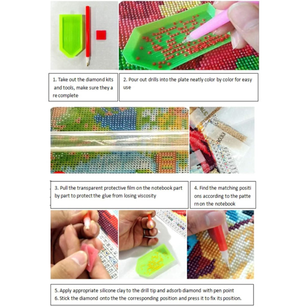 Mån Diamantmålning - 5D Full Diamantkonst Målning Nummer Kit Vuxen DIY Hem Väggdekor Fe