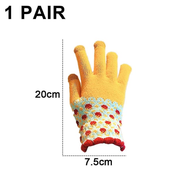 Double Layer Winter Thicken Warm Knit Mittens Winter Gloves Keep Warm For Women yellow