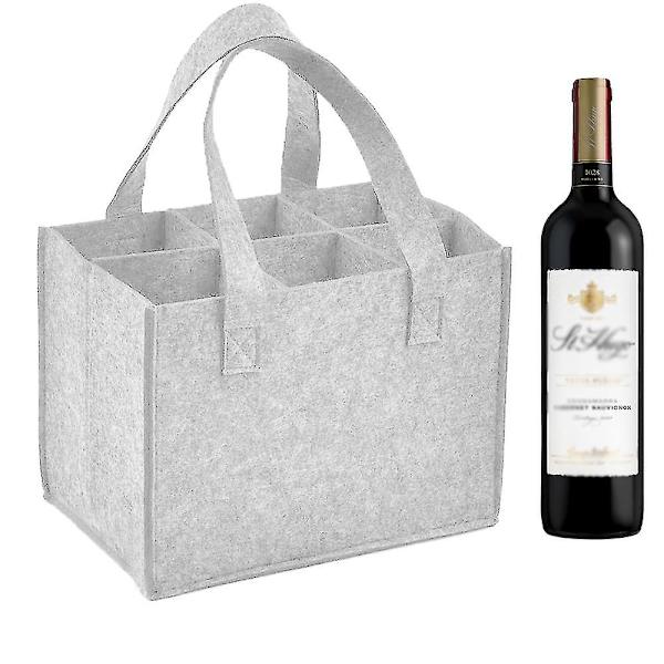 Återanvändbara matkassar för resor, perfekt present till vinälskare Light gray
