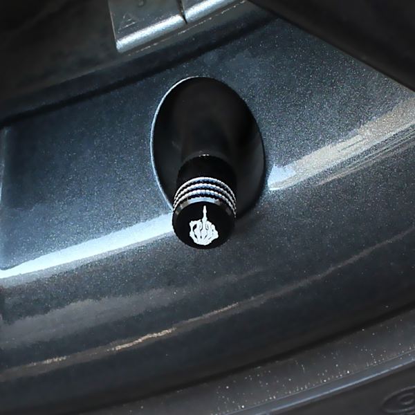 12 stk. dækventilhætte - Laser Skull ventilhætter bildæk ventilhætter laser ventilhætter ventilhætter til biler lastbiler motorcykler cykler