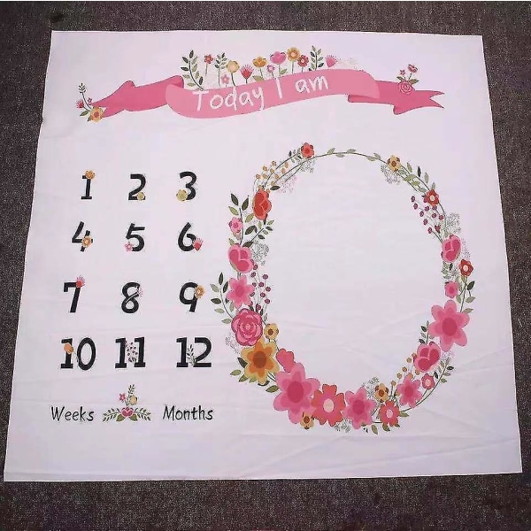 New Baby Milestone Blanket Photography Background Prop Cloth Monthly Growth Photo