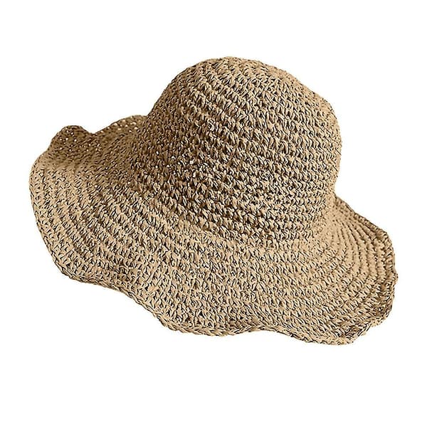 Dame Solhat Bredskygget Sommer Strandhat Dame Foldbar Rejse Halmhat