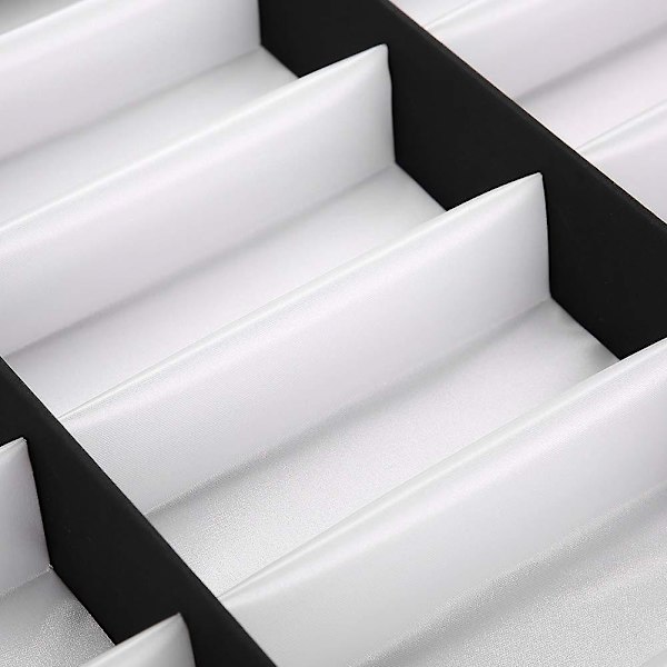 18 rum briller æske, sammenklappelig briller display case, solbriller opbevaringsboks arrangør Black White
