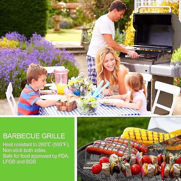 Bbq Grill Mesh Mat Set Non Stick Grilling Mesh Heat Resistant Bbq Mats For Grilling Meat Veggies Cooking Baking 33*40CM