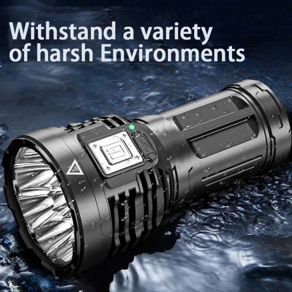 Multifunctional eight-core LED outdoor flashlight bright flashlight USB rechargeable super bright mini flashlight