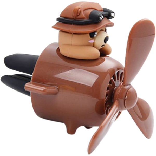 Bilaromaterapi Doftdiffusor, Cartoon Bear Pilot Air Ferrinizer Bilaromafläkt Aroma Clips