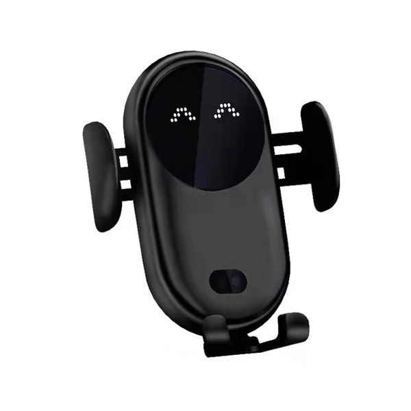 Smart Car Trådløs Lader Telefonholder Smart Automatisk Sensor Biltelefonholder Black