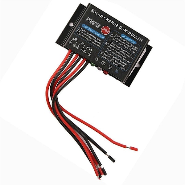 10A 12V IP67 Vandtæt Solar Charge Controller PWM Solar Control Regulator