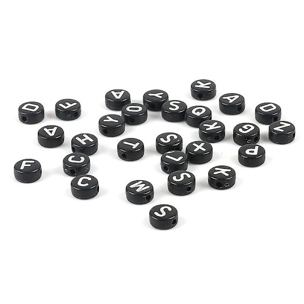 Diy-kirjainpyöreät 4*7mm värilliset akryylikirjainhelmet lapsille 9