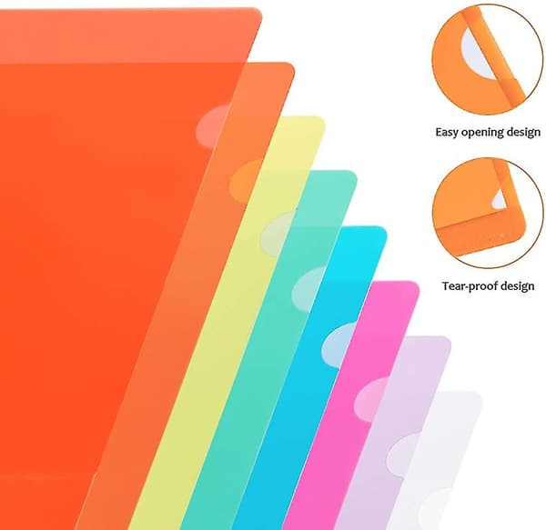 A4 Gennemsigtige Plastikmapper, 42 Stykker Dokumentfiler Projektmapper Til Papir