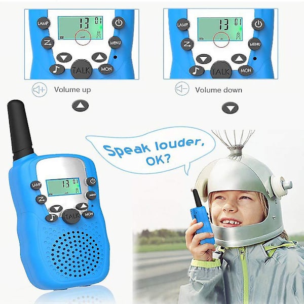 Walkie-talkies för barn 22 kanaler 2-vägs radioleksak med bakgrundsbelyst LCD-ficklampa set utomhusäventyr vandring camping utrustning spel för flickor och pojkar