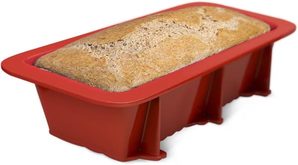 Brød og brødform sæt med 2 røde, non-stick, kommerciel kvalitet