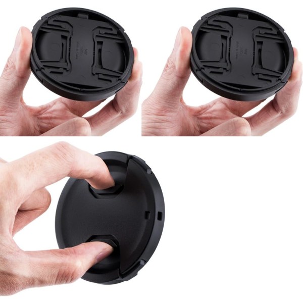 Objektivdæksel 55mm Pakke med 2 Snap-on Kameraobjektiver Foran til Canon Nikon Sony Olympus Fujifilm Objektiv Udskiftning af Canon E-58 II Objektivdæksel