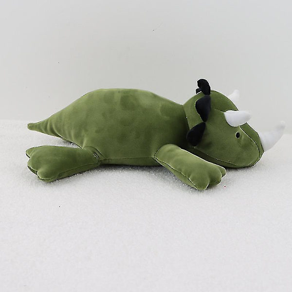 38cm pehmolelu dinosaurus nukke triceratops vihreä