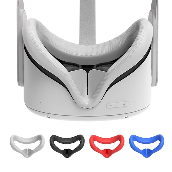 Vr Silikonansiktsmask för Oculus Quest 2 Headset Svettålig Vattentät Anti-smuts Ersättning Ansiktsdyna Red