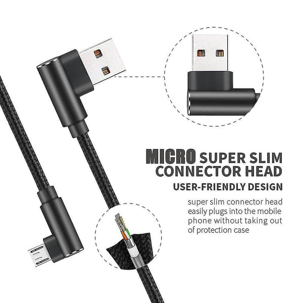 1m Magnet Data Kabel Data Kabel Vinkel Opladningskabel Flettet Til Apple