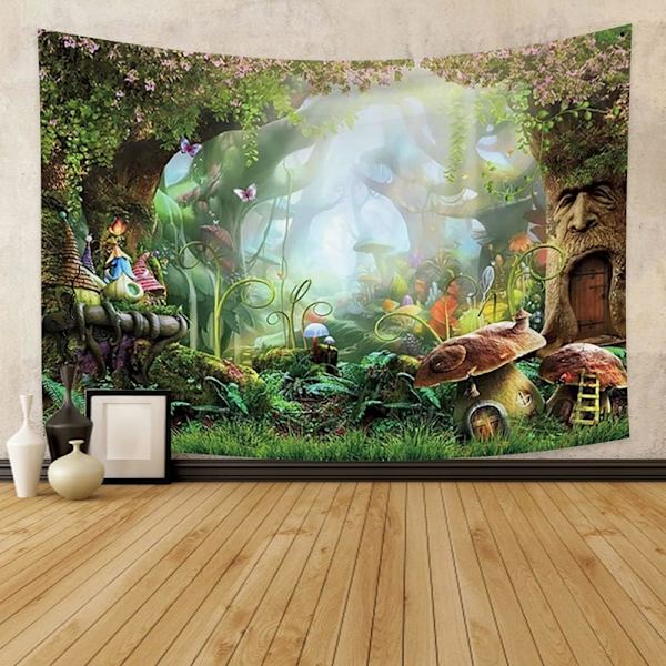150x100 cm Svampskog Gobeläng Alvhus Psykedelisk F
