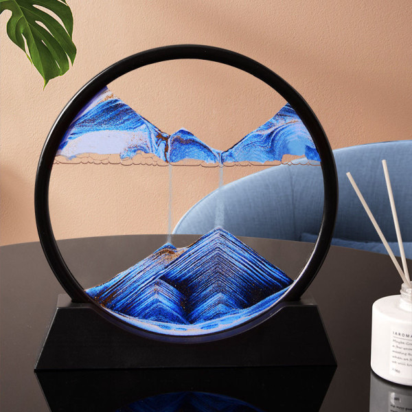 3D kvicksand målning dekorativ konst timglas vardagsrum skrivbord dekompression heminredning present 7 tum