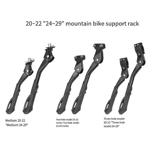 Cykelstøtteben Justerbar Længde Parkeringsstativ til E-cykel, Mountainbike Cykeltilbehør A