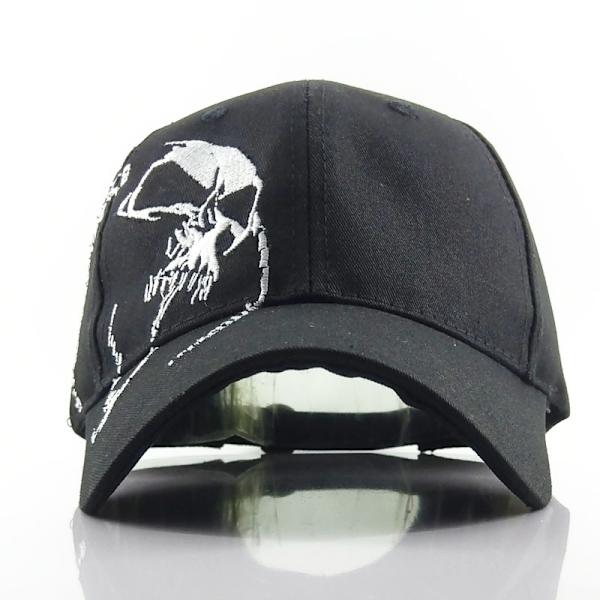 Skull broderad basebollkeps bomullsanka keps utomhus solhatt