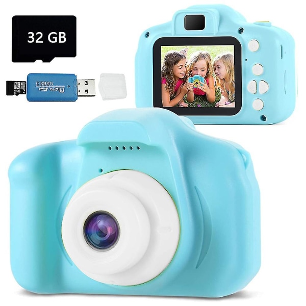 Barnkamera Barn Digitalkameror Videokamera Toddler Blue
