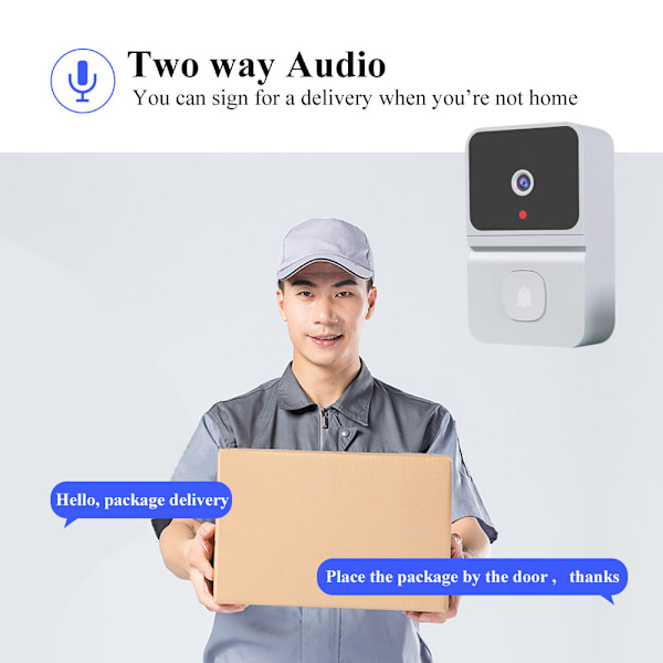 Z30 smart dørklokke trådløs smart home katteøje wifi dørklokke hjem visuel dørtelefon dørklokke