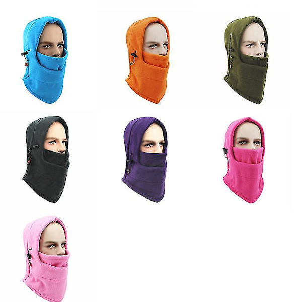 Vindtett skimaske termisk hette tung vinter varm motorsykkel ansiktsdeksel lue for menn kvinner (svart) rose red
