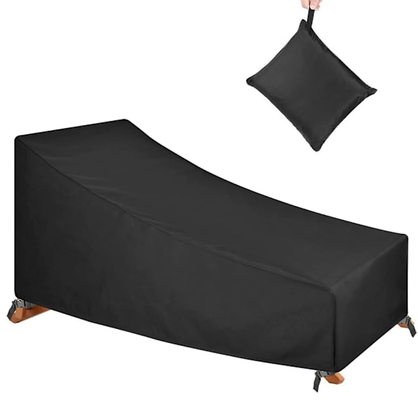 Havemøbelbetræk, 420d Oxford stof solstolbetræk, vandtæt beskyttende betræk til solstol 200x70x40x75cm