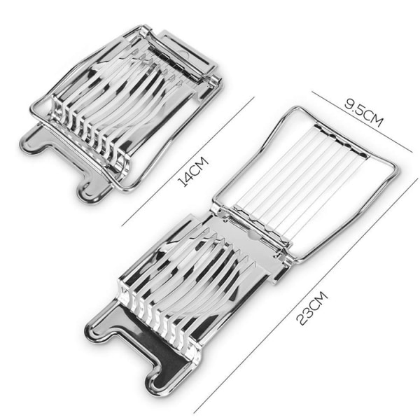 Munanleikkuri Muovi/Ruostumaton teräs Hopea/Valkoinen 14 x 9,5 cm
