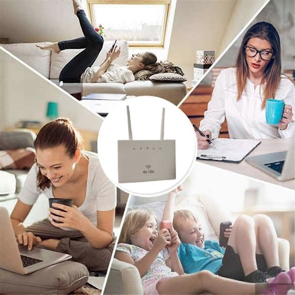 4G WiFi-ruter 150 Mbps 2.4G WIFI T900CPE Trådløs ruter for hjemmekontor (EU-plugg)