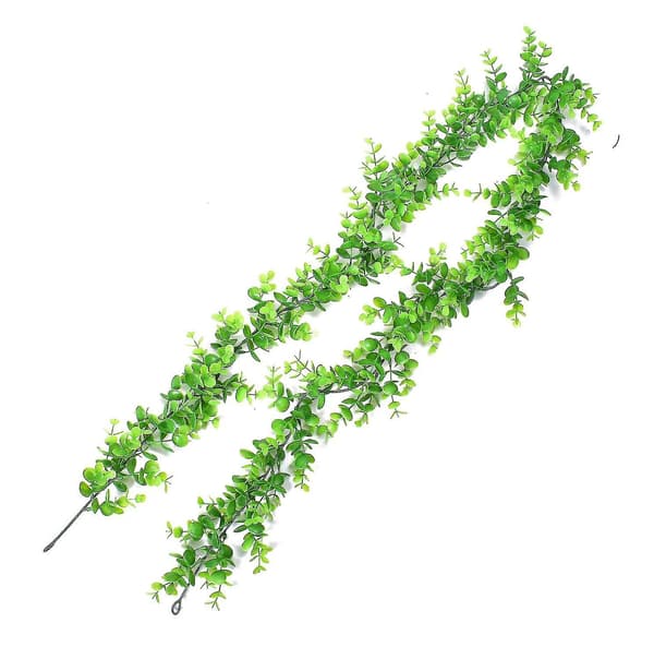 Falsk eukalyptus grönska girlang bröllop bakgrund båge väggdekor set3