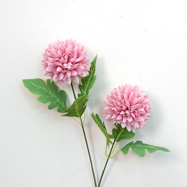 Konstgjorda hortensia bukett silke konstgjorda blommor och blad, plastblommor arrangemang utan vas för bröllop hem kontor dekorati Purple