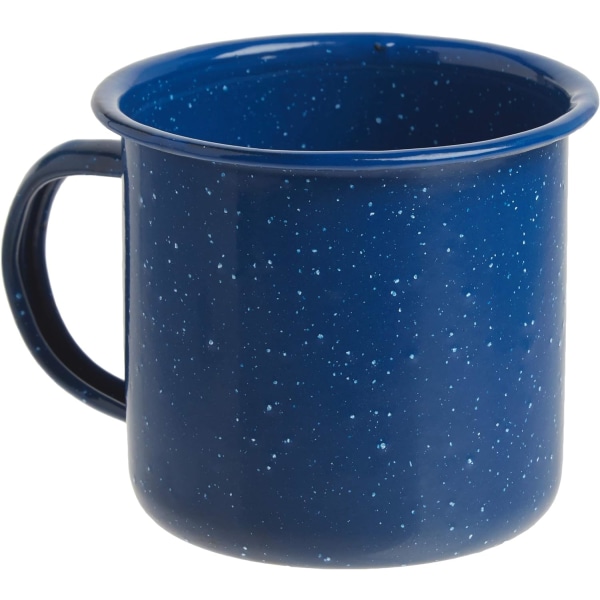 12 oz enamel coffee mug blue