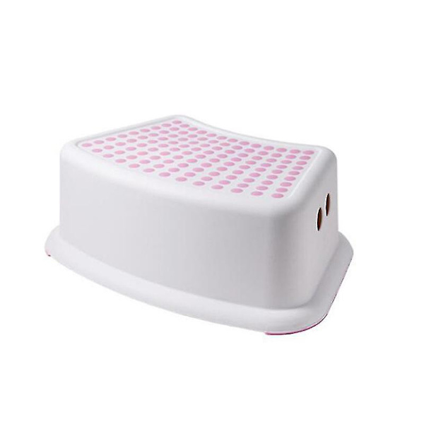 Lasten kylpyhuoneen askeljakkara, tukeva askel, liukumaton jakkara, taaperoiden jakkara potalle harjoitteluun ja keittiön käyttöön Light pink