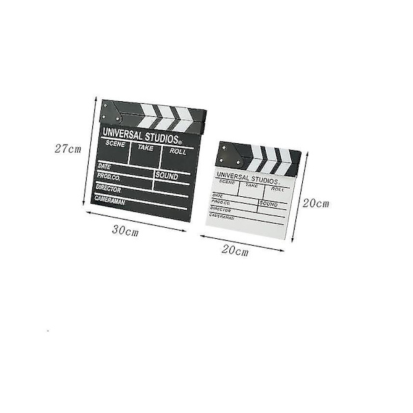 Elokuva Filmi Klap Board Hollywood Clapper Board Puinen Elokuva Elokuva Klapboard Lisävaruste black 27*30cm