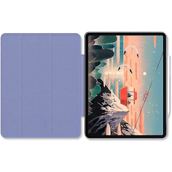 Suojakuori iPad Pro 12.9 tuuman kotelo kynätelineellä PURPLE