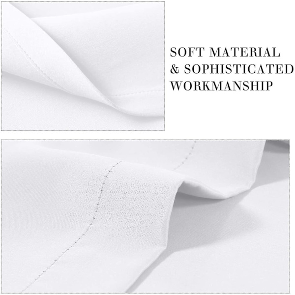 Lämpöeristetty pimennysoviverho, 26 x 68 tuumaa White 1pcs