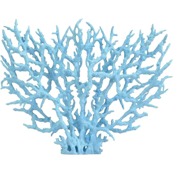 Konstgjord akvarium korall dekoration plast akvarium växt dekoration akvarium landskap blå, stor storlek